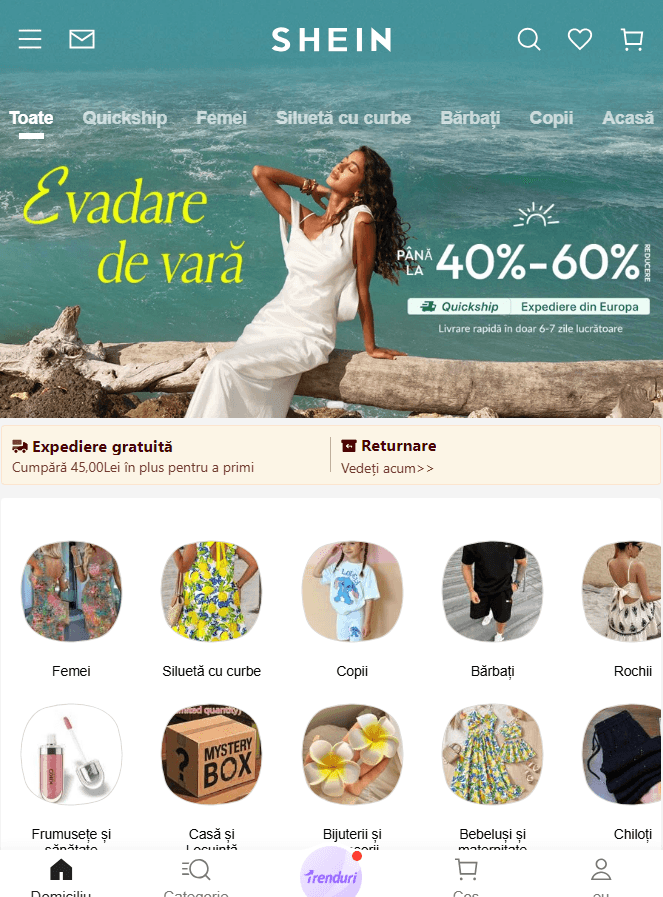 Promoții Shein, reduceri, vouchere, campanii - Contact SHEIN