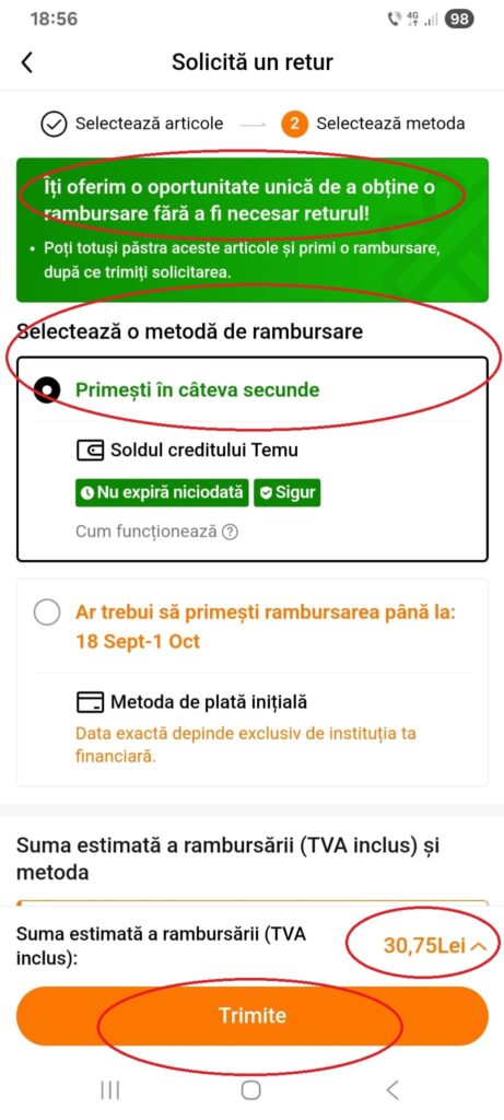 Alege unde sa se faca rambursarea