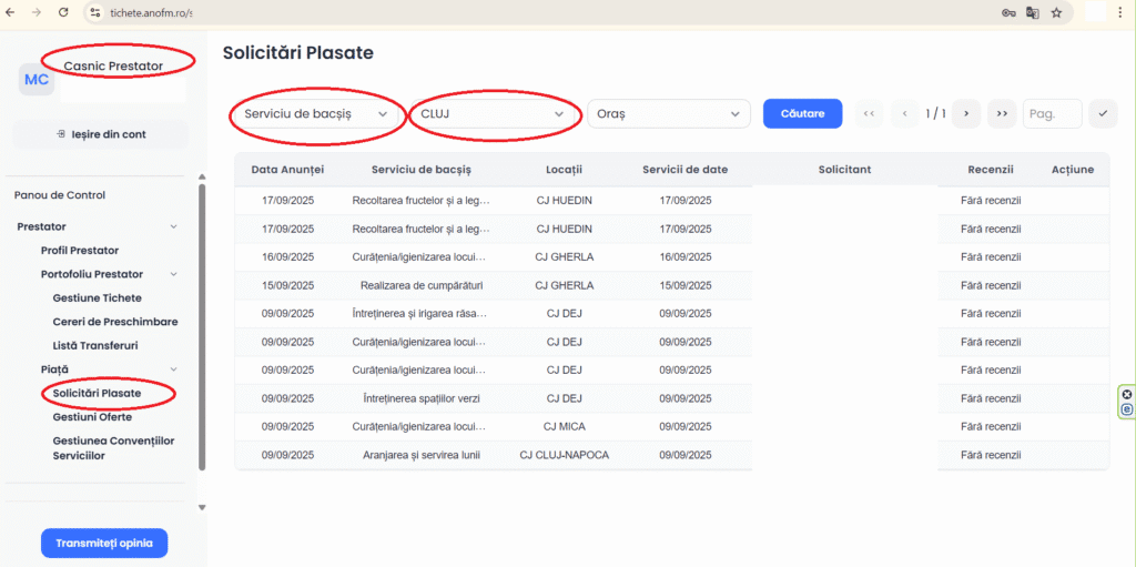Platformă tichete.anofm.ro